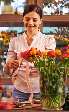 women working in a flower shop