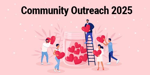 Outreach with people carrying hearts